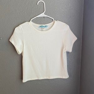Cream basic tee